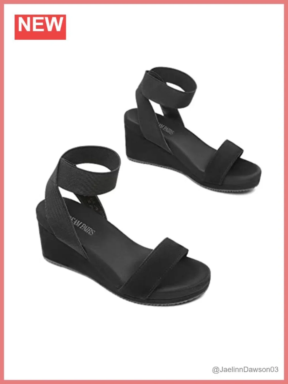 Platform Wedge Sandals with Ankle Strap